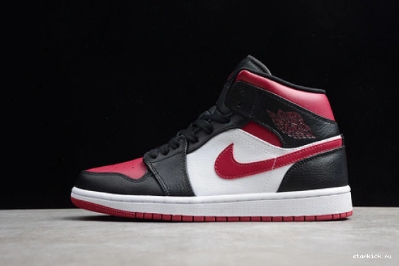  Jordan Mid 1 Bred 554724-066 Toe Air 554724-066 0901